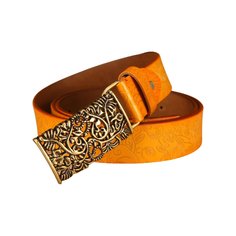 Yalu Cow Split Leather Belts Women's 3.2CM-6