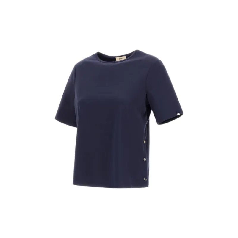 HERNO Side Slits Button T Shirt-2