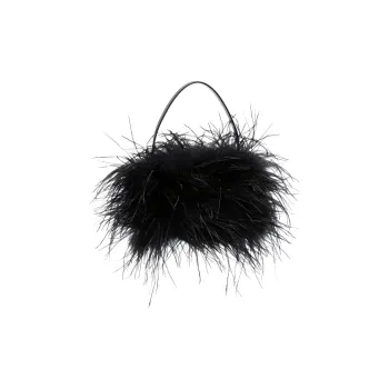 Alexander Wang Heiress Calfskin Handbag Medium Size Women's Black