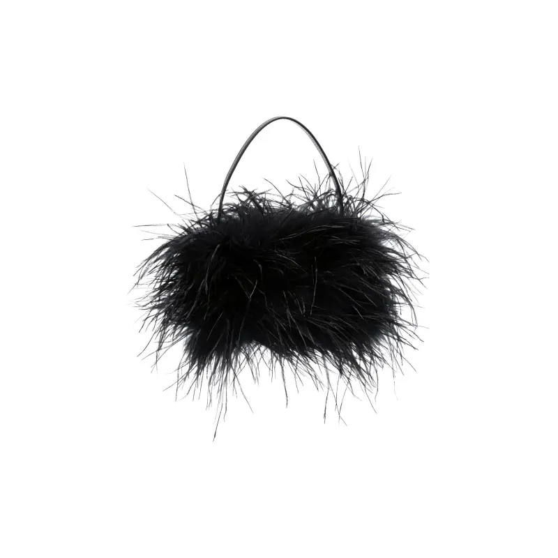Alexander Wang Heiress Calfskin Handbag Medium Size Women's Black-0