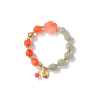 XIAOLIUJADE Southern Red Agate Fine Jade Bracelets Women's