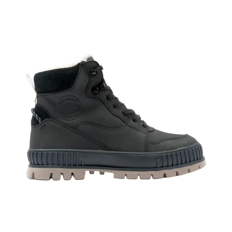 Palladium Abrasion Resistant Slip Resistant Short Outdoor Boots Unisex Black-1