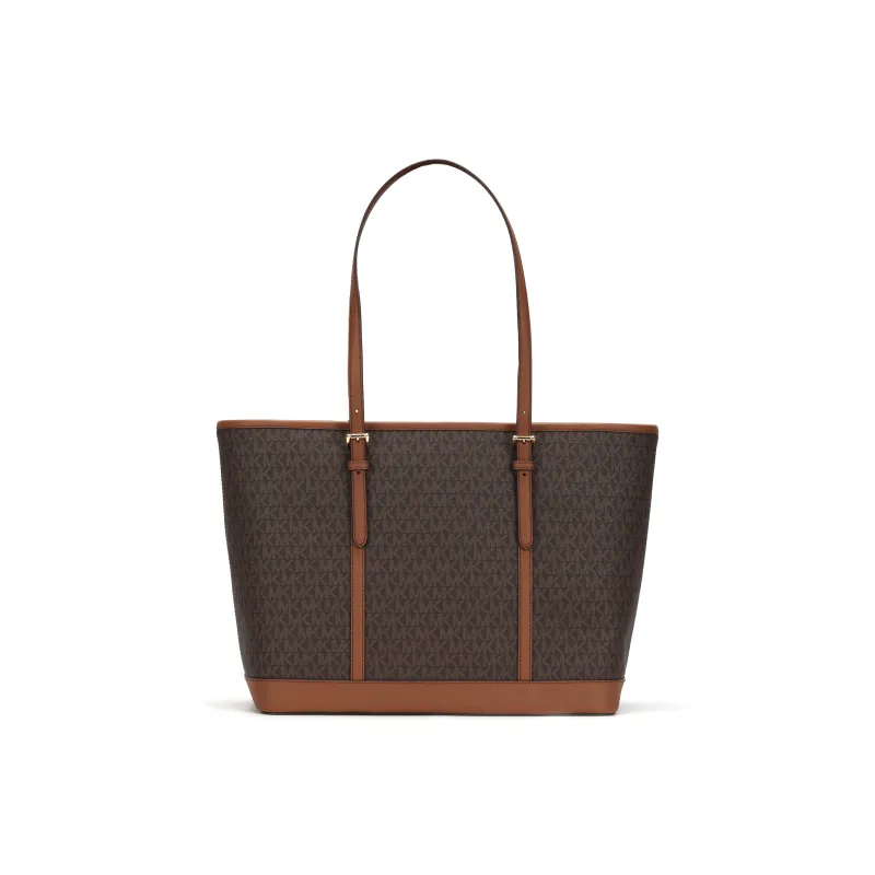 MICHAEL KORS Printed Canvas Tote Bag Shopping Bag Handbag Large Size Women's Vanilla-3
