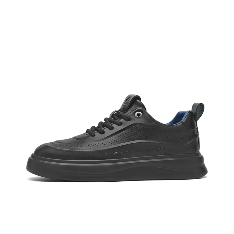 AOKANG Dunk Series Skateboard Shoes Men Low Top Ecru, Black-8