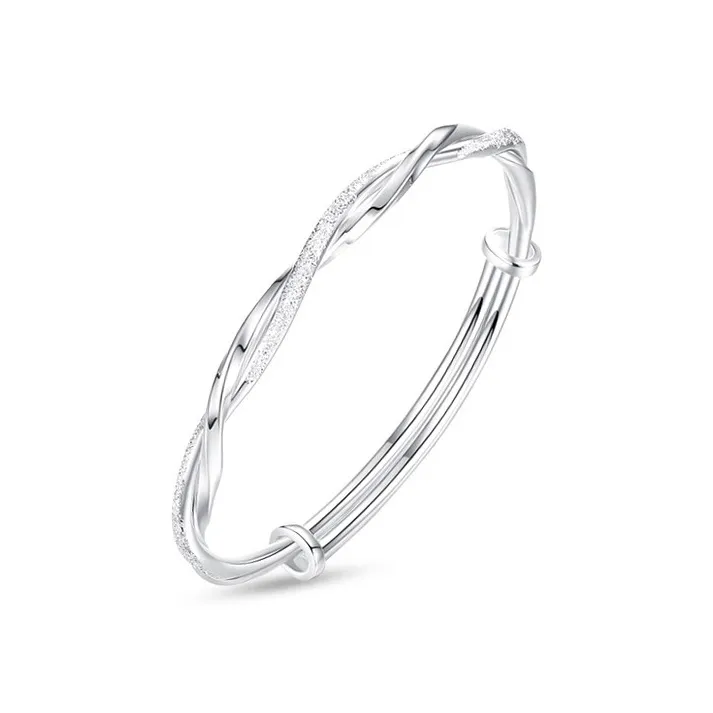 Fan Xing As Season 999 Fine Silver Bangles Women's-0
