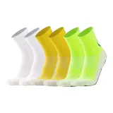 Crew Glue Soccer Socks 6 Pack (2 White/2 Yellow/2 Neon Green)