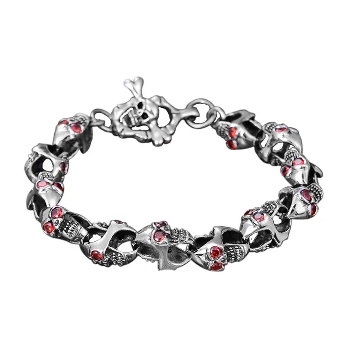 IDEE CREATIVE IDEA FOR YOU 925 Sterling Silver Imitation Gemstone Bracelets Men's-0