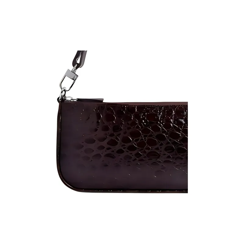 By Far Rachel Cow Leather Crossbody Handbag Shoulder Bag Medium Size Women's Hazelnut Jam Color-3