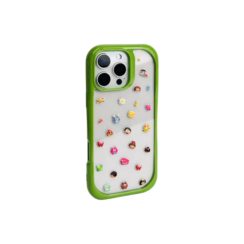 Wei Xin TPU Material Penguin Kitten DIY Sticker Phone Cases Compatible With IPhone 16/15 Pro Max/Apple 13/14 Pro/Max-21