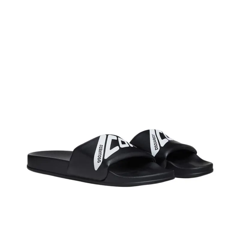DSQUARED 2 Slide Slippers Men's Black-2