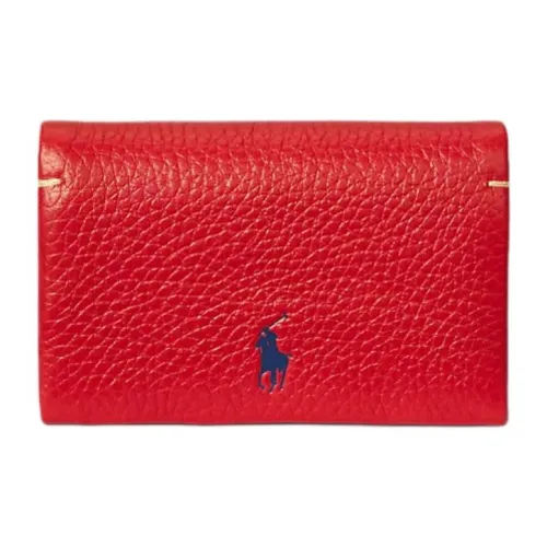 Polo Ralph Lauren Leather Card Holder Women's Red