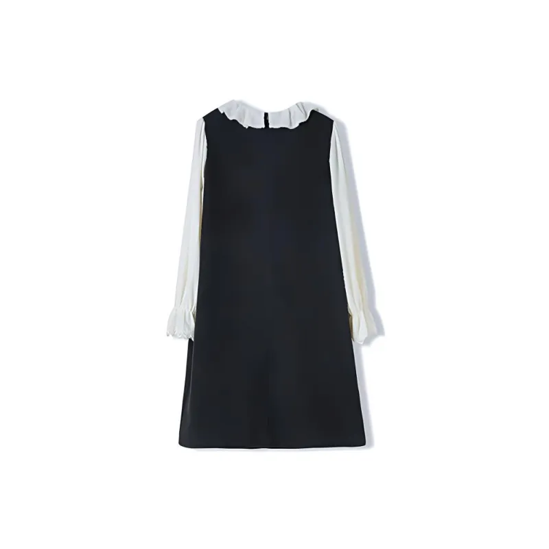 PZGE Long Sleeved Dresses Women's Gray-1