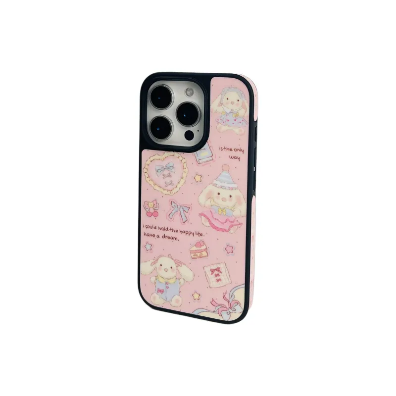 Wei Xin TPU Material Foundation Heart Plush Rabbit Phone Cases Compatible With IPhone 16/15 Pro Max/Apple 13/14 Pro/Max-2