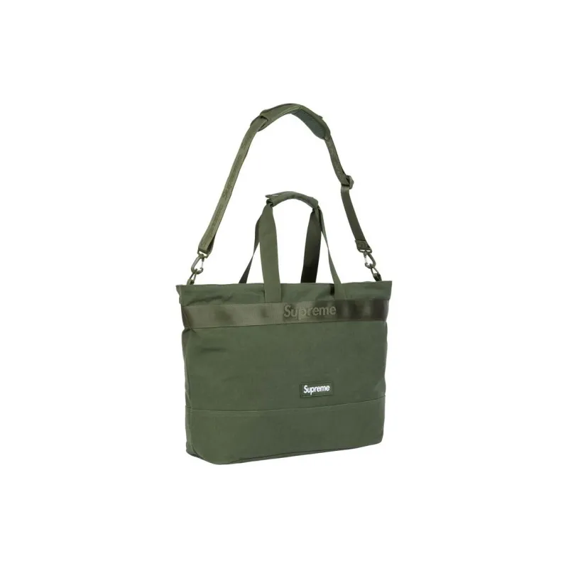 Supreme Canvas Canvas Bag Tote Bag Shopping Bag Shoulder Bag Crossbody Bag Handbag Unisex Olive Green-2