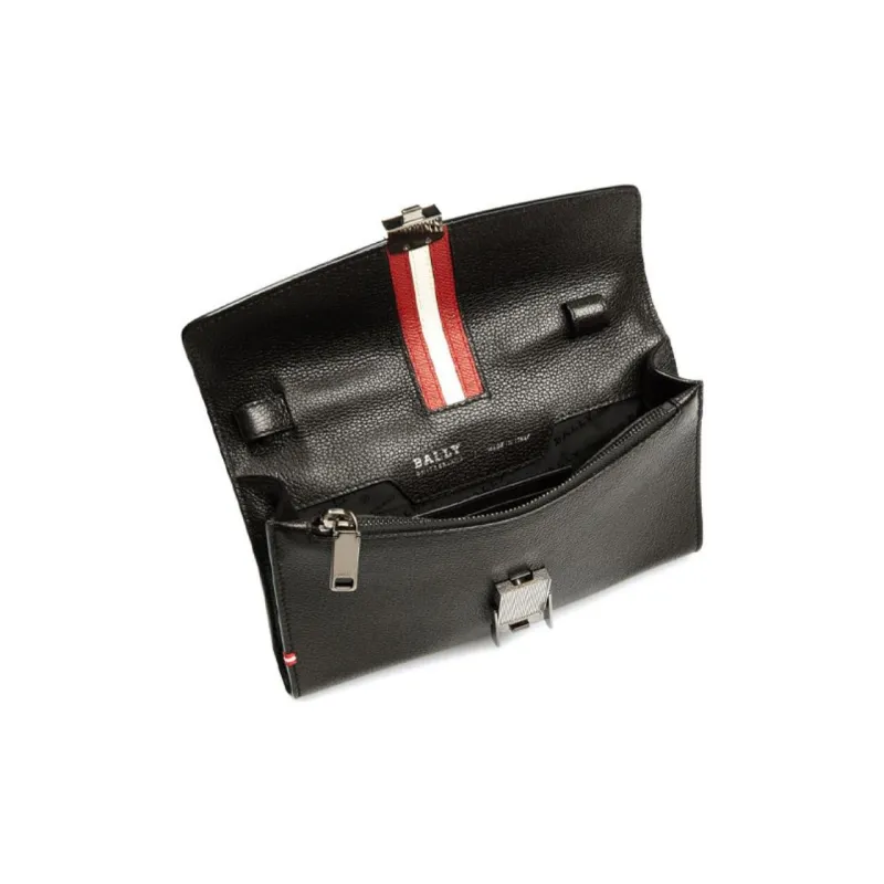 BALLY Cow Leather Clutch Regular Men's Black-3