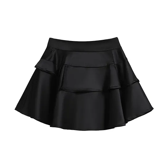 PAIN OR PLEASURE Casual Short Skirts Women's Black-1