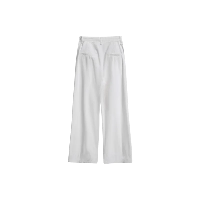 FAKE VINTAGE Casual Pants Unisex White-5