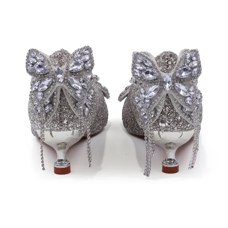 Dawei's House Slim Heel High Heels Women's Champagne-4