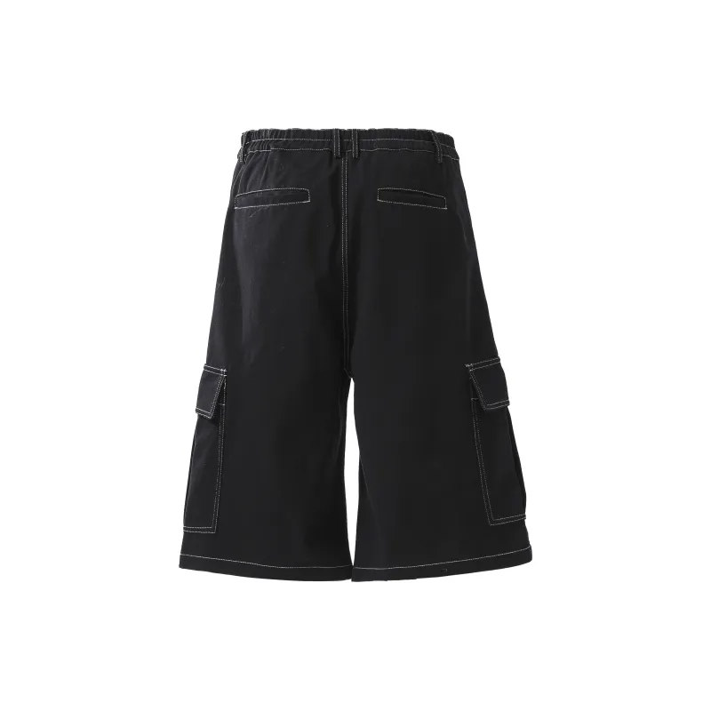 ONITSOP Wide Leg Casual Cargo Shorts Unisex-8