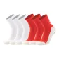 Crew Socks with Rubber Strips Soccer Socks 6 Pack (3 White/3 Red)