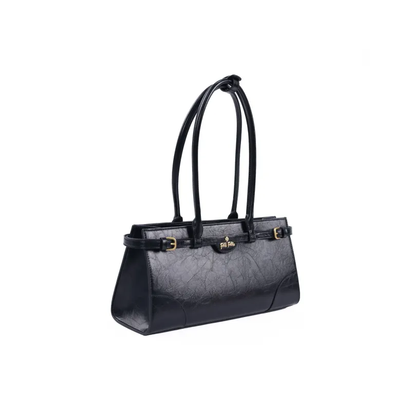 Folli Follie PU Versatile Oil Wax Texture Shoulder Bag Medium Size Women's Multicolor-1