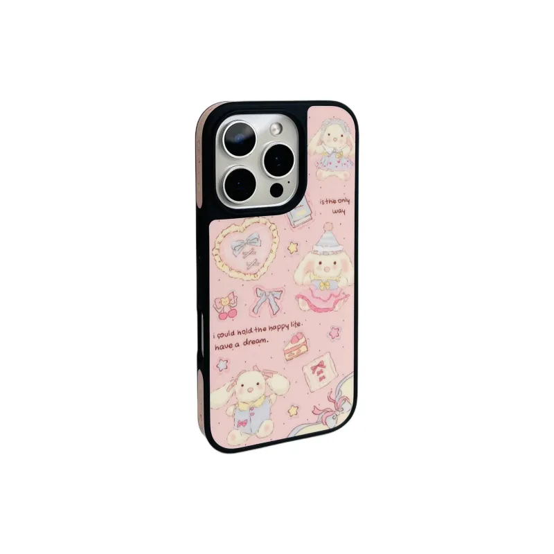 Wei Xin TPU Material Foundation Heart Plush Rabbit Phone Cases Compatible With IPhone 16/15 Pro Max/Apple 13/14 Pro/Max-1