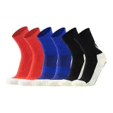 Crew Glue Soccer Socks 6 Pack (2 Red/2 Blue/2 Black)