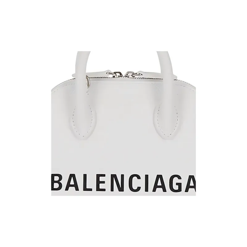 Balenciaga Ville Calfskin Dome Bag Shoulder Bag Handbag Women's White-4