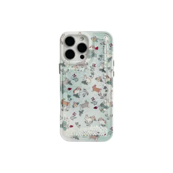 Wei Xin TPU Material Green Base Leaf Small Rabbit Phone Cases Compatible With IPhone 16/15 Pro Max/Apple 13/14 Pro/Max