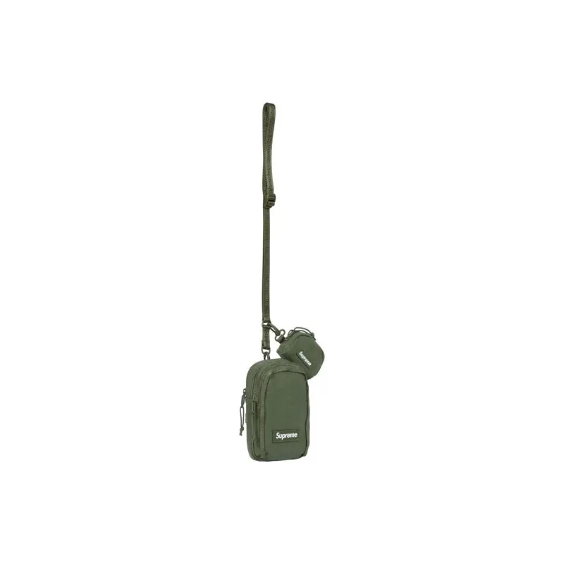 Supreme Canvas Camera Bag, Canvas Bag, Crossbody Bag Unisex Olive Green-1