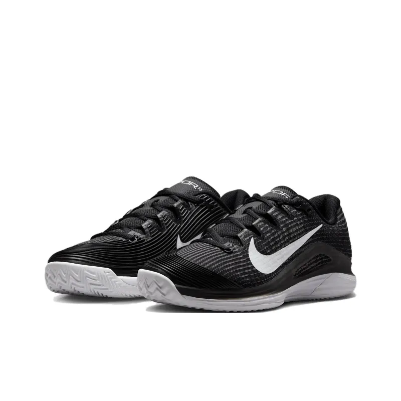 Nike Court Vapor 12 Clay Black Dark Smoke Grey White Women's-2