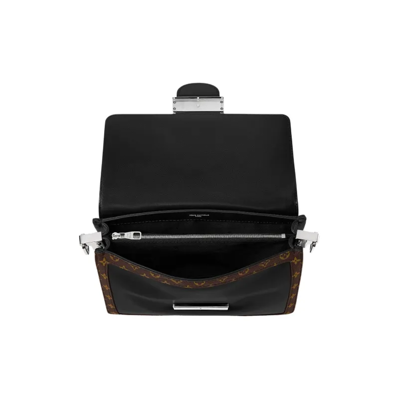 LOUIS VUITTON Dauphine Sheepskin Shoulder Bag Medium Size Women's Black-3