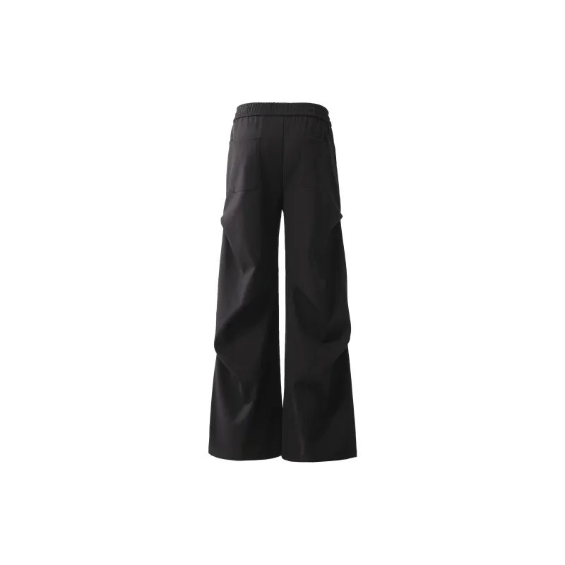 ONITSOP Draping Floor Length Pleated Suit Pants Unisex-2