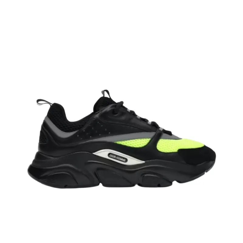 DIOR B22 Low Top Casual Shoes Unisex Black-1