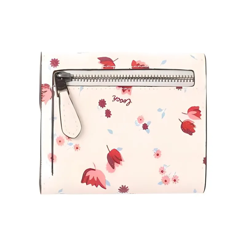 COACH Leather, Canvas Wallet Small Size Women's Chalk White-1