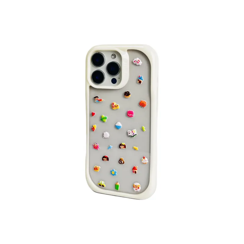 Wei Xin TPU Material Penguin Kitten DIY Sticker Phone Cases Compatible With IPhone 16/15 Pro Max/Apple 13/14 Pro/Max-10