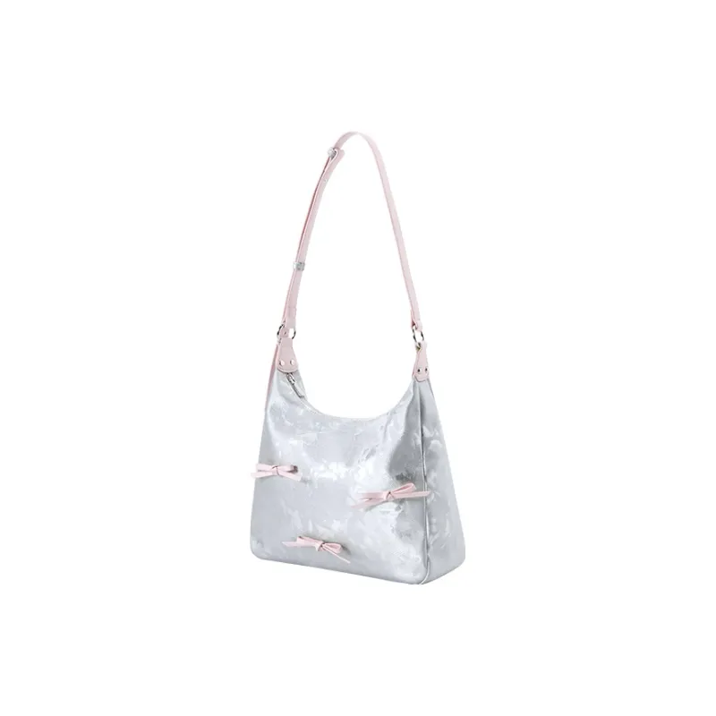 SEM/R PU Crossbody Handbag, Shoulder Bag Tubas Women's Raw White/Dream Pink/Smoke Gray Silver-5