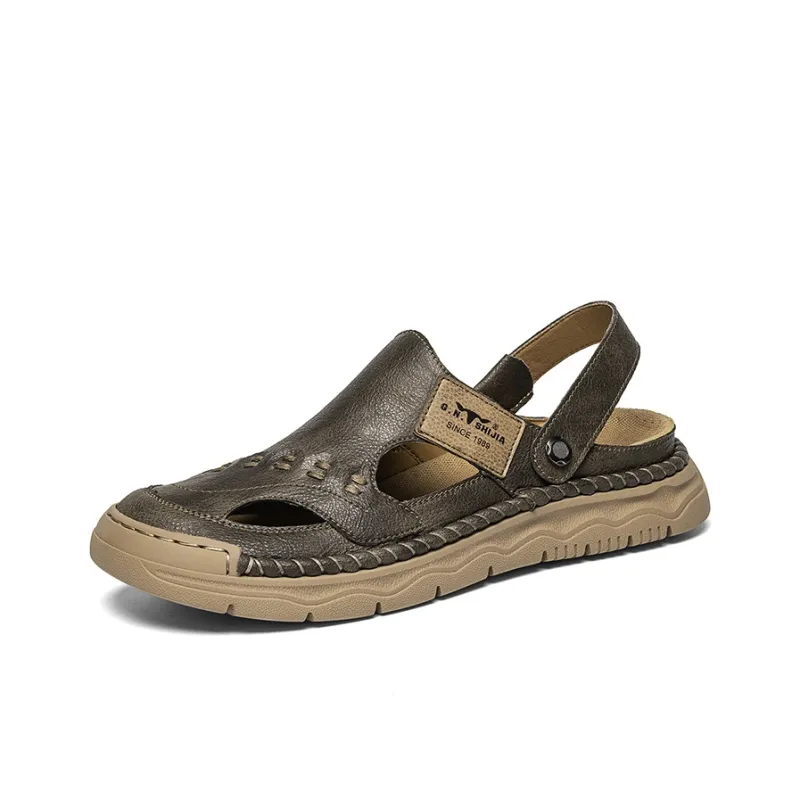 G.N.SHIJIA Black Gold Ox Collection Beach Sandals Men's-7