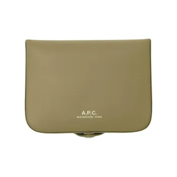 A.P.C Cow Leather Wallet Men's Clay Green