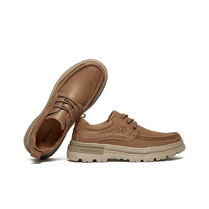 HANG TEN Men's Casual Shoes Men Low Top Black/Light Brown-3