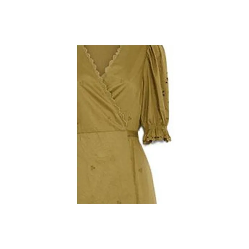 COACH Short Sleeved Dresses Women's Olive Green-3