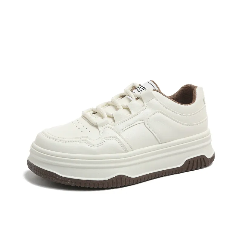 Budding Bear Anti-Slip Wear-Resistant Low-Top Skateboard Shoes Women's Coffee-0