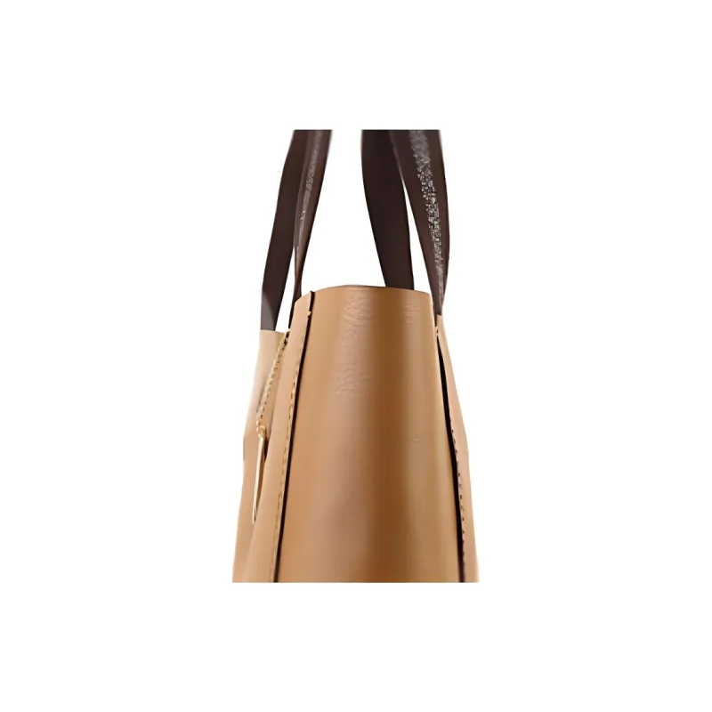 COACH Derby Cow Leather Tote Bag Shopping Bag Handbag Shoulder Bag Large Size Women's Brown-4
