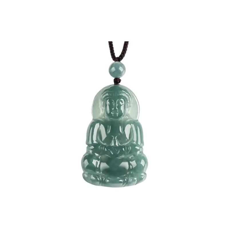 MY WORLD BEGINS AND ENDS WITH YOU Glutinous Jade Jadeite Necklaces Unisex-0