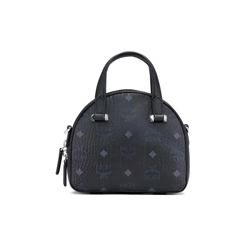 MCM Essential Visetos Origina Cow Leather Handbag Shoulder Bag Crossbody Bag Mini Women's Black-2