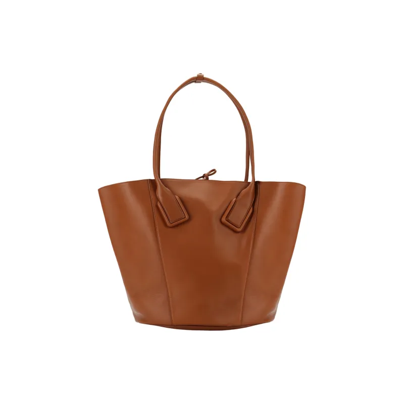 Bottega Veneta Leather Tote Bag, Shopping Bag, Handbag Regular Women's Brown-4