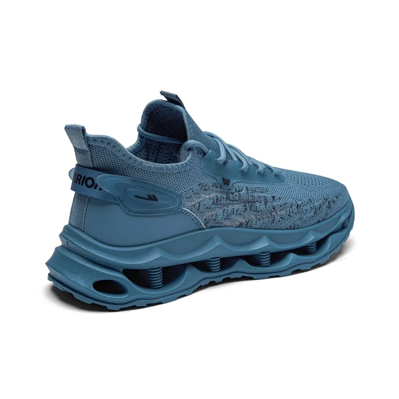 Warrior Anti-Slip And Wear-Resistant Height Increasing Low-Top Casual Shoes Men's Dusty Blue-3
