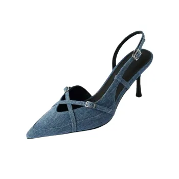 Xingdiman Slim Heel High Heels Women's Light Blue