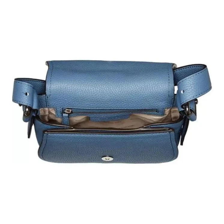 MICHAEL KORS MICHAEL KORS Luggage Collection Cow Leather Shoulder Bag Crossbody Bag Large Size Women's Blue-4