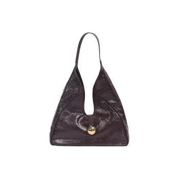 Folli Follie Top Grain Cow Leather Commute Tote Shoulder Bag Medium Size Women's Brown